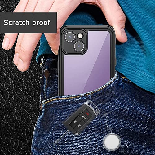 Funda para iPhone 14 Pro Max transparente antigolpes impermeable con cierre doble 6