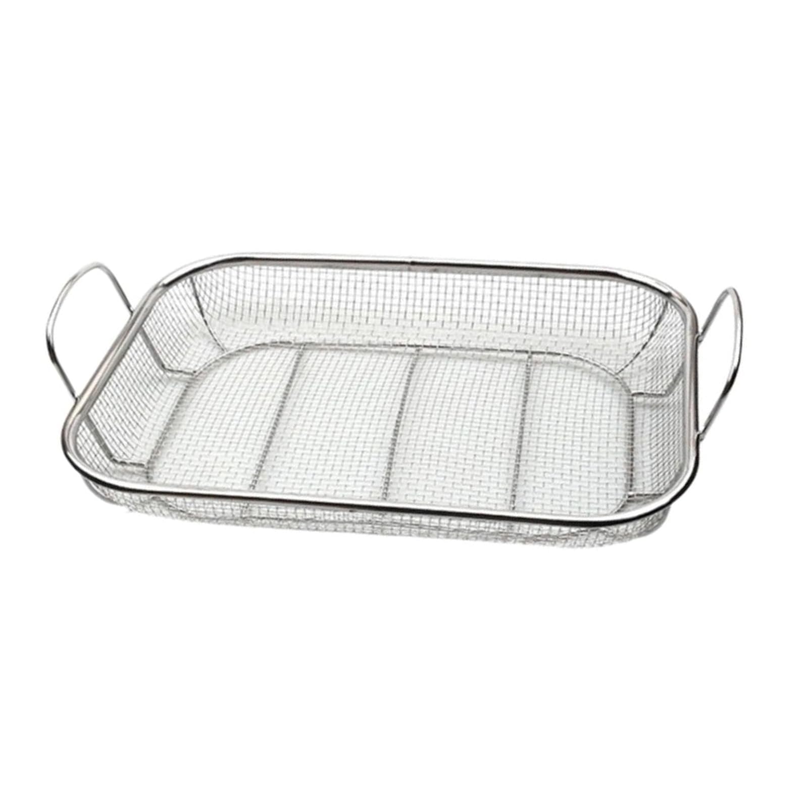 Tsophreniq Stainless Steel Grill Basket BBQ Grill Vegetable Square Drain Frying Outdoor Cooking Utensils Vegetable Fruit Drain