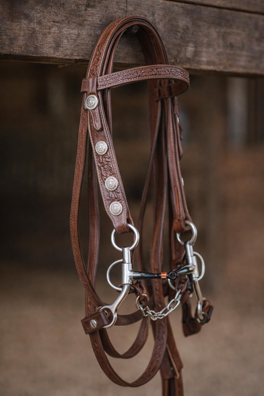 Horse Western 35313v - Morso a Bocca di Ferro per Cani con Rullo in Rame, Stainless Steel/Copper, 5" Mouth