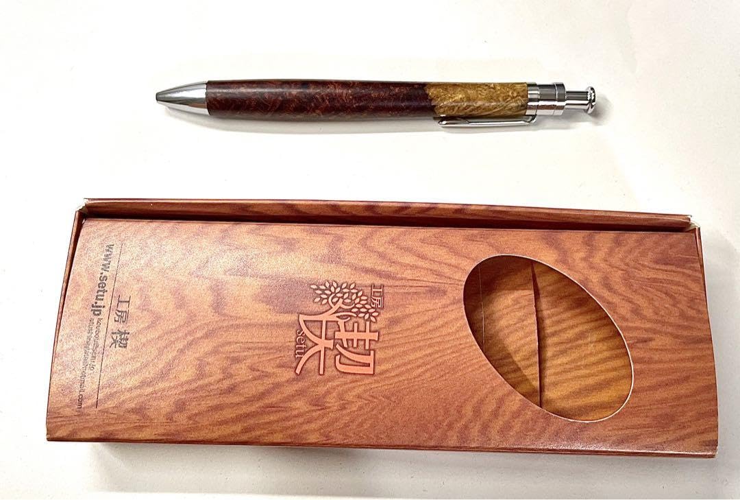 工房楔 フィーネペン 花梨紅白 （ルーチェペン（ボールペン）花梨紅白  