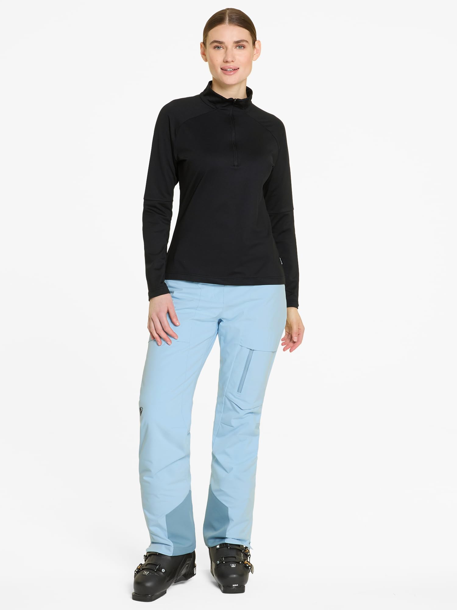 Ziener Damen Jeane Skipullover, Skirolli, Funktions-Shirt | warm, elastisch