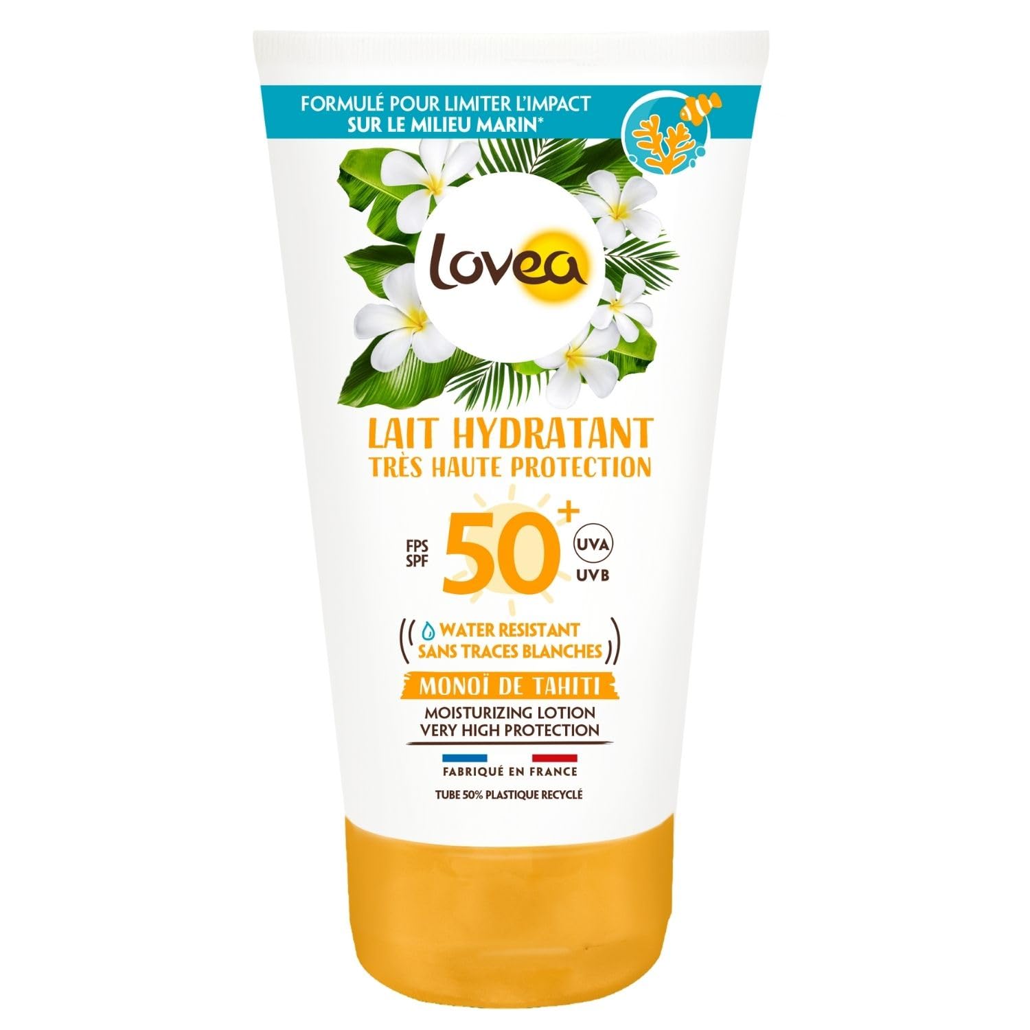 LOVEA Sonnenstick LSF 50 – Mit Monoï De Tahiti, Wasserfest, Vegan, Für Gesicht & Empfindliche Zonen