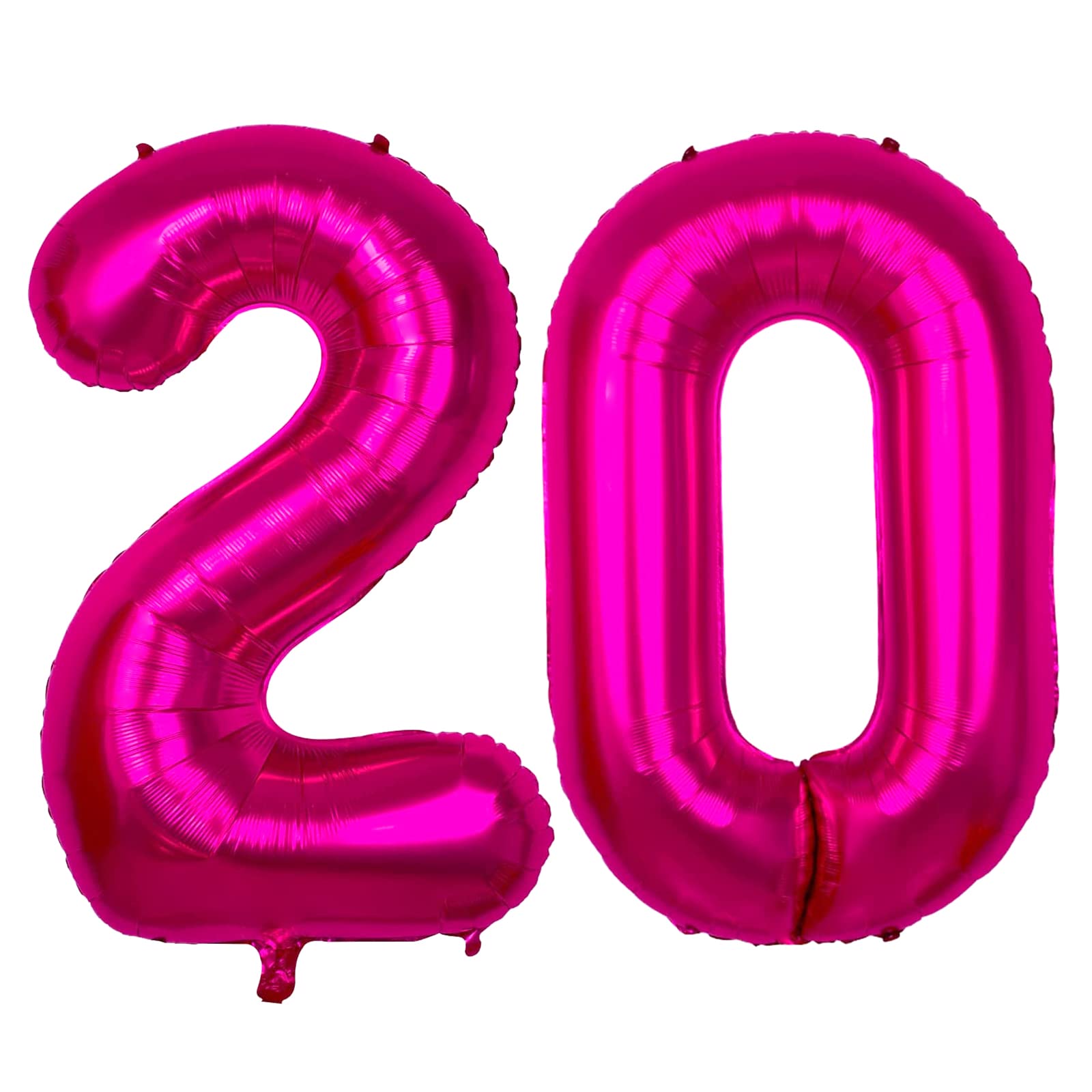 40 Inch Hot pink 20 Jumbo Digital Number Balloons 20th Huge Giant Birthday Balloons Foil Mylar Balloons Party Ocean Mermaid Theme Number 20 Girls Boys Birthday Balloon Decor Supplies Romantic