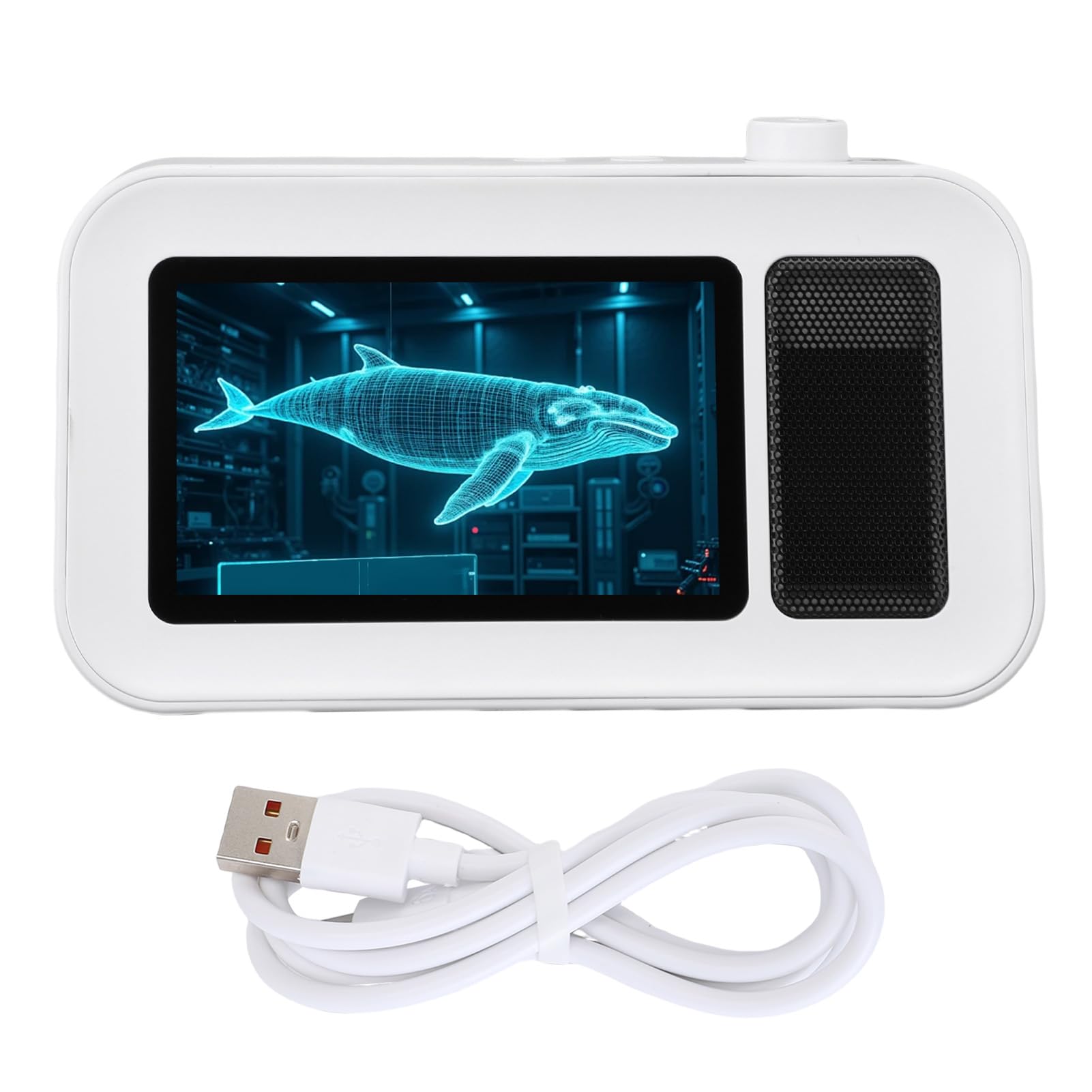 Zunate Lettore Olografico 3D Altoparlante Bluetooth Grafica Straordinaria 1080P per Decorazioni Desktop per Ufficio Domestico ABS 5"