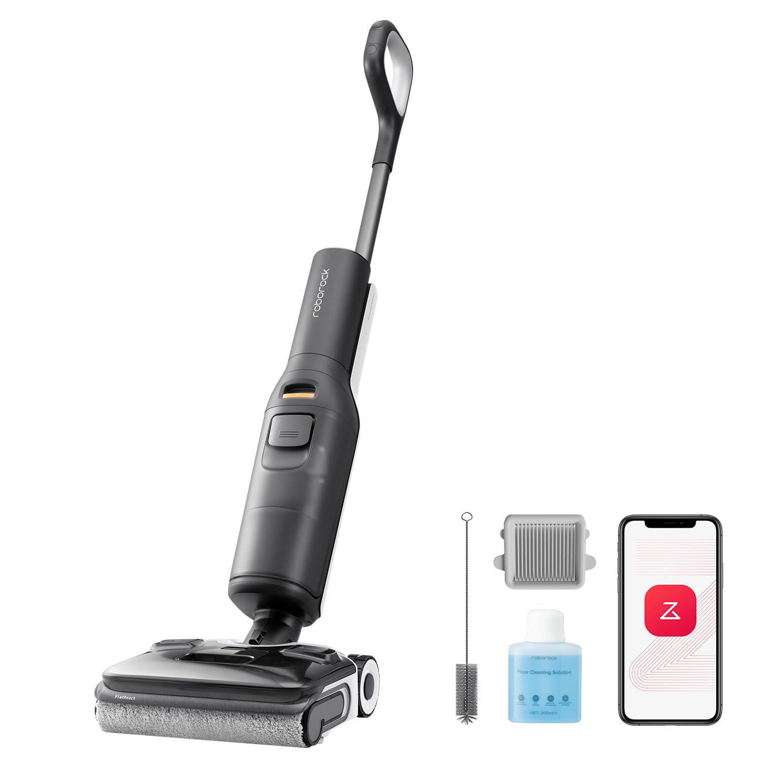 Roborock F25 ACE Wet Dry Vacuum Cleaner, Cordless Vacuum Mop All in One for Hard Floor, 20000Pa Hardwood Floor Cleaner with Zero Tangle, 194F Hot Air Flash Drying Electric Mop, 180 Lie Flat, WiFi Overseas links Overseas