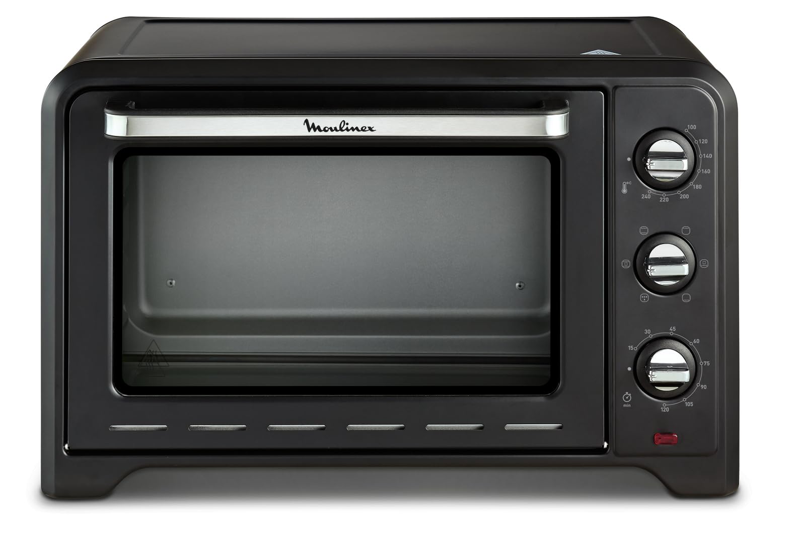 Moulinex Ox4648 Optimo Forno Elettrico Ventilato 33 Litri, Potenza 1600 W, Max 120°C, Forno per Pizza, Carne, Pesce, Dolci, Fornetto Elettrico, 6 Modalità di Cottura, Timer, 2 Accessori, Nero