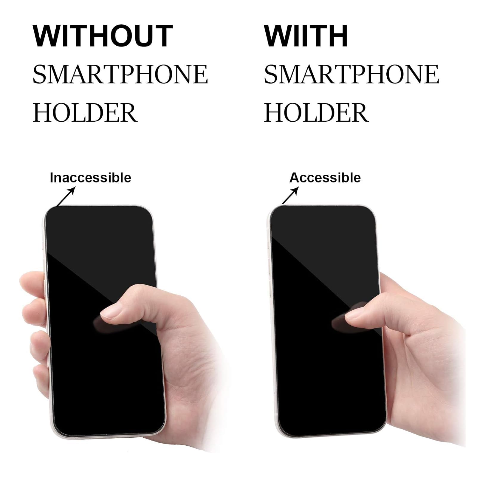 SURALIN Set di 3 Impugnature per Smartphone, Impugnature Autoadesive per Telefono con Supporti Elastici per Adattarsi A Tutti I Telefoni Cellulari