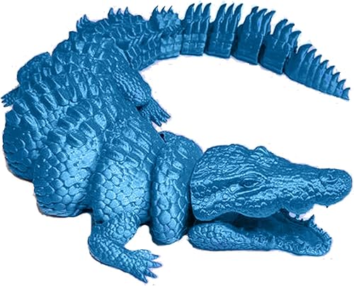Juguetes de impresora 3D, juguete de cocodrilodragón, figuras de acción de cocodrilo para aliviar la ansiedad, impresión 3D giratoria y articulada