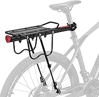 Vista 1 de ROCKBROS Portaequipajes trasero para bicicleta, soporte de carga para bicicleta de liberación rápida, ajustable, para parte trasera de bicicleta