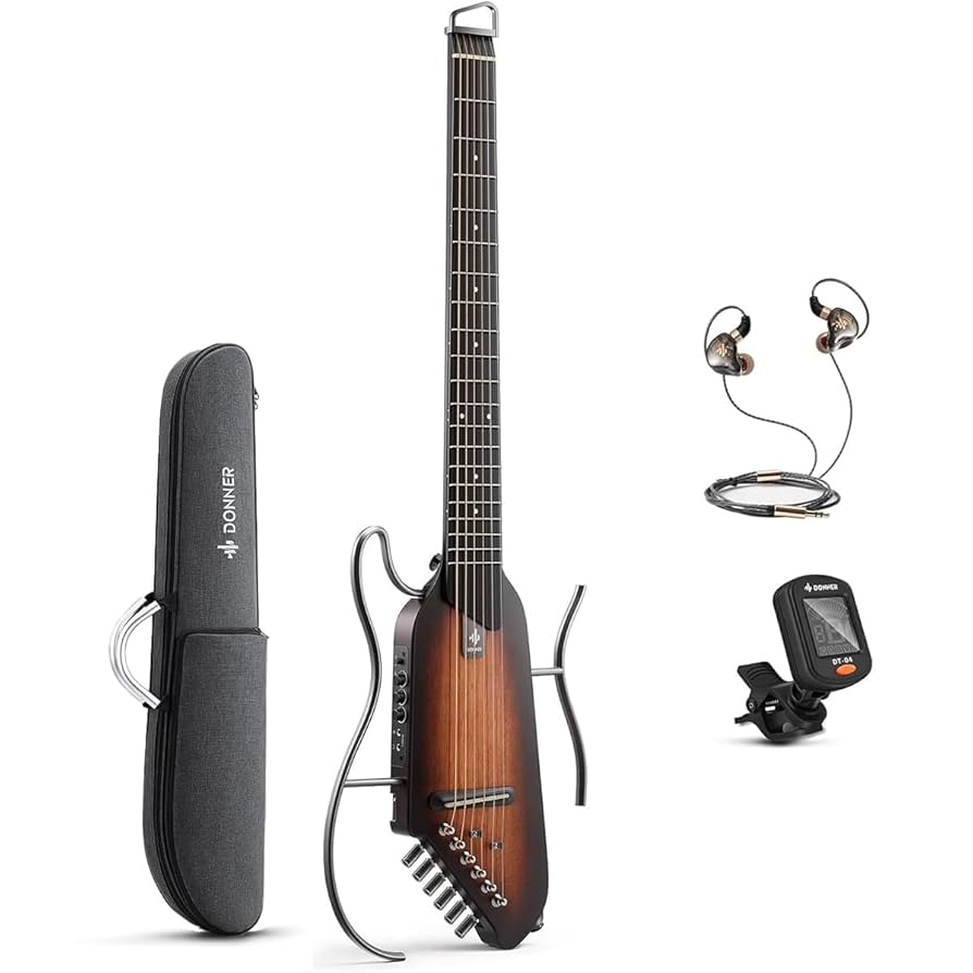 [新品／未開封]DONNER HUSH-I ドナーサンバースト ギター Amazon | Donner HUSH-I サンバースト サイレント