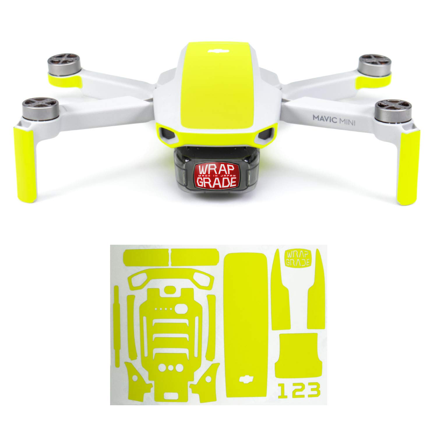 Wrapgrade El Color Acento Skin compatible con DJI Mavic Mini (NEON ORANGE) — view 4