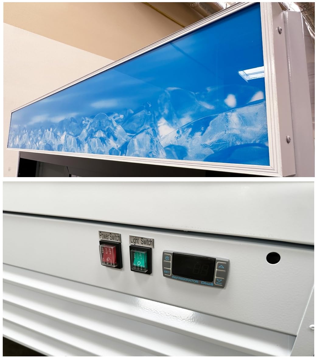 Amazon.com: Commercial Refrigerator Glass 2-Door Metal Frame