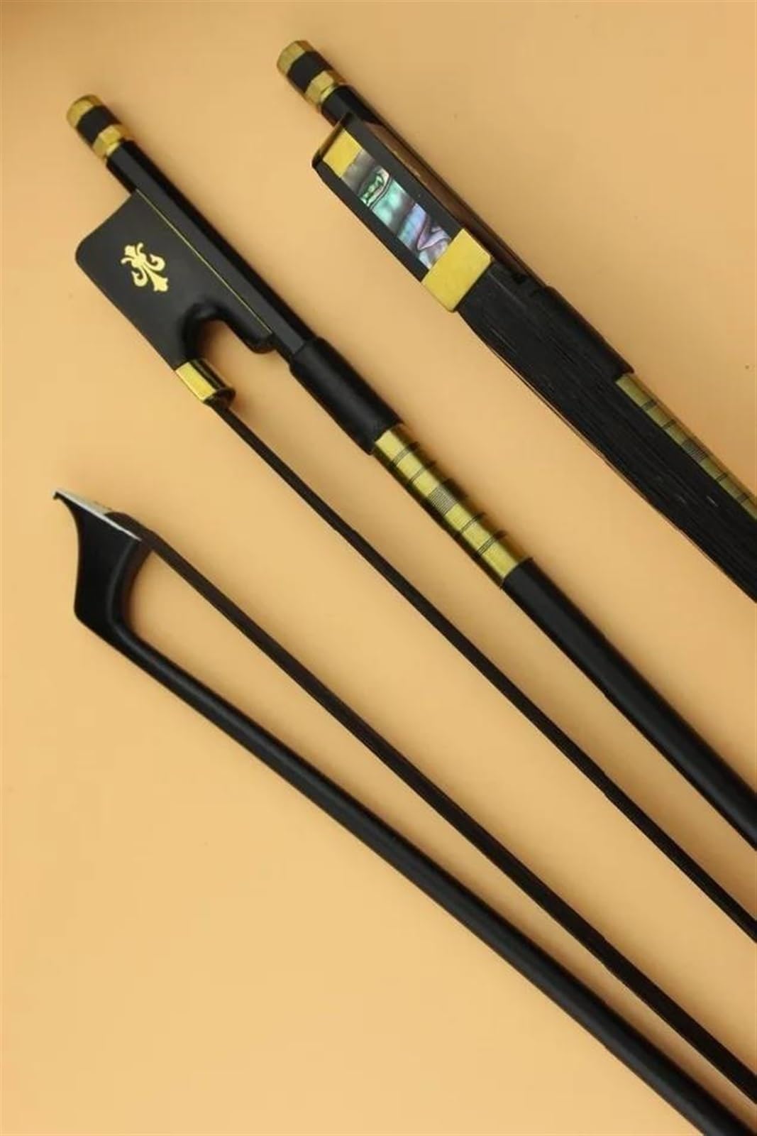 Accessoires De Violon De Lot De 3 Archets De Violoncelle En Fibre De Carbone 4/4 De Taille Normale En Ébène De Haute Qualité