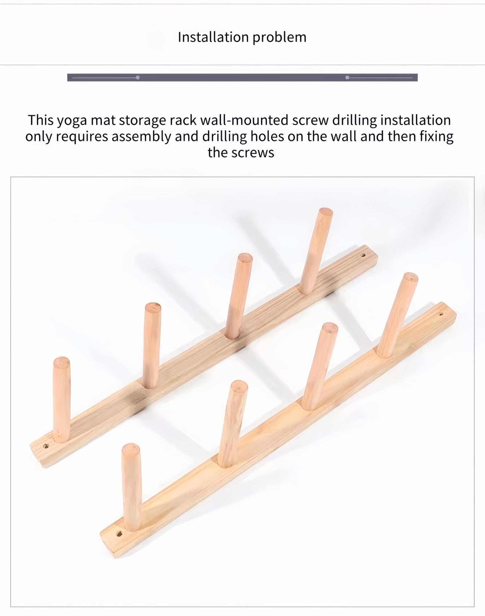 Estante de Pared para esterillas de Yoga, Estante de Almacenamiento de Nueve Niveles para Accesorios de Fitness, Estante para Equipos de Fitness Que Ahorra Espacio, Adecuado para esterillas