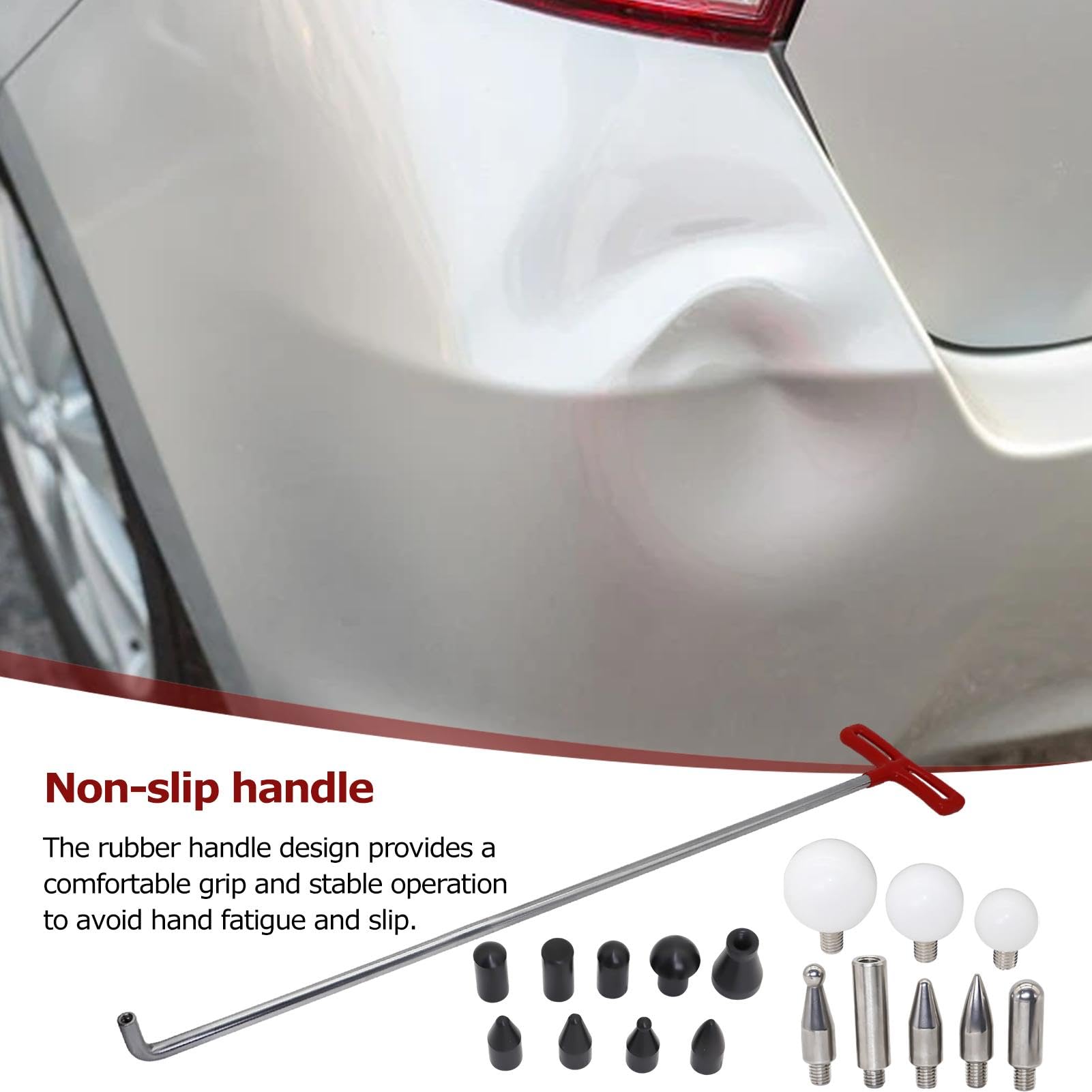 Uitdeuken Staven - Auto Wrikken Tool Kit, Dent Hàil Reparatie Tools, Paintlé Dent Removal Kit, Auto Body Dent Removal | Uitdeuken Trekker Sets, Professionele Auto Noodsituatie Kit Voor Auto Deuken