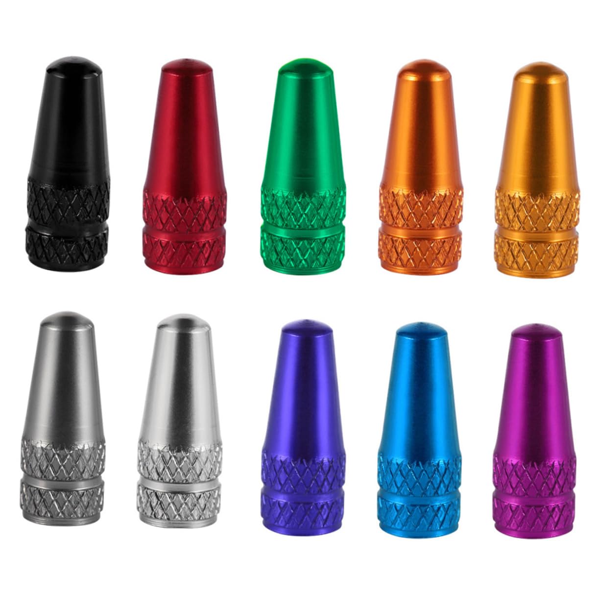 HONMEET 30pcs Aluminum Alloy French Style Bike Tire Caps Dust Cover Lightweight Bike Tire Valve Cap No Modification Needed Attractive Design Random Color