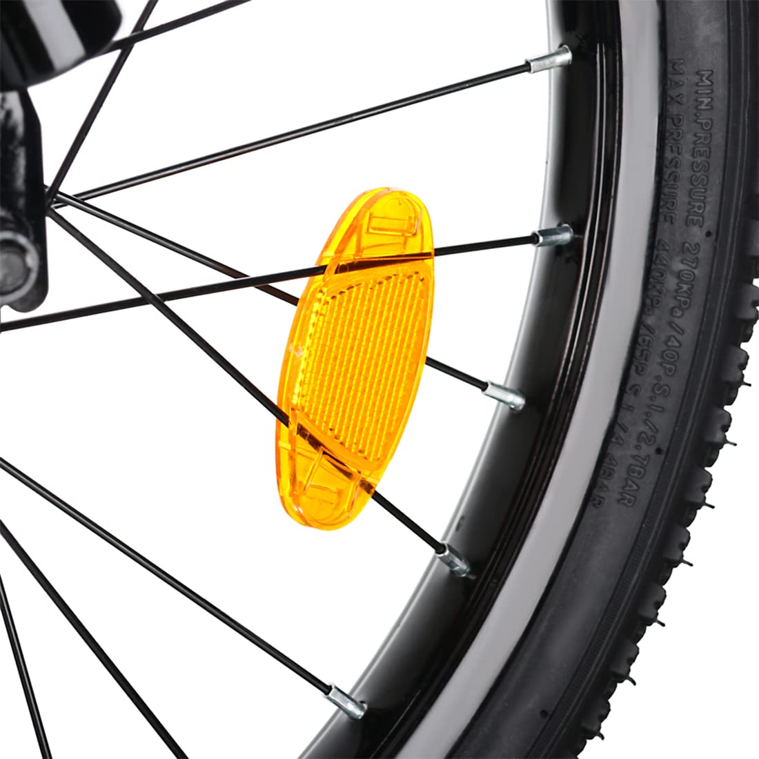 REFLECTEUR DE VELO AVANT BLANC 53.1MM CATADIOPTRE UNIVERSEL FREIN CANTILEVER VTT - Sport