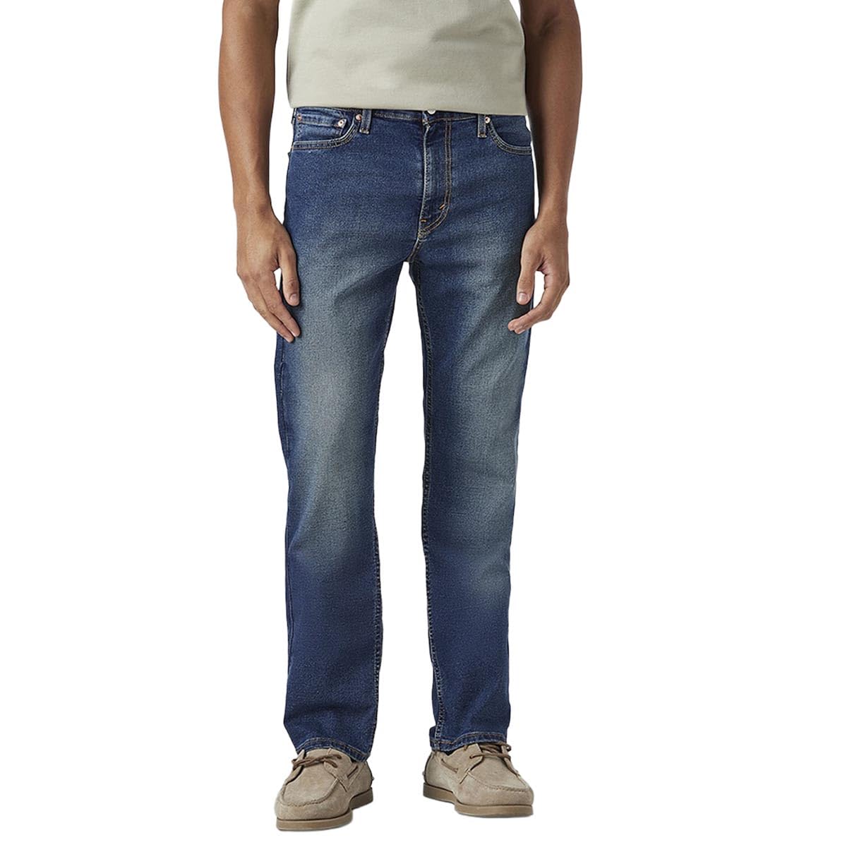 Men's 513 Dark Indigo Straight Fit Mid-Rise Jeans-image-8
