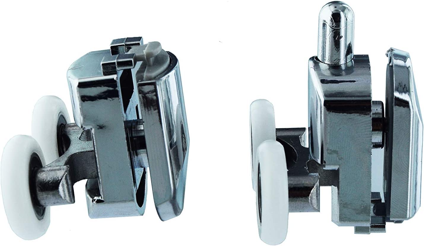 Set Di 4 Cuscinetti Per Doccia - 2 Superiori E 2 Inferiori Con Copertura Cromata - Foto 5