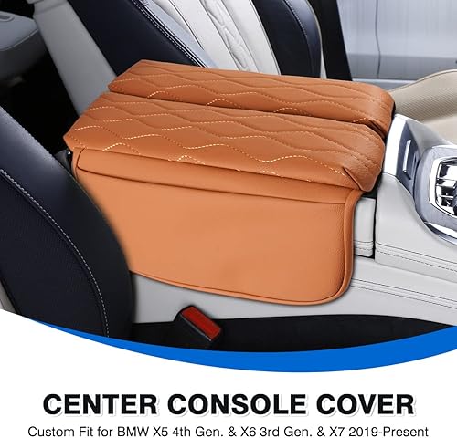 Miniatura 2 de Karltys Funda de consola central para BMW X5 G05 2019-2024 2025 X6 G06 2020-2025 X7 G07 2019-2025, funda de cuero para reposabrazos de consola