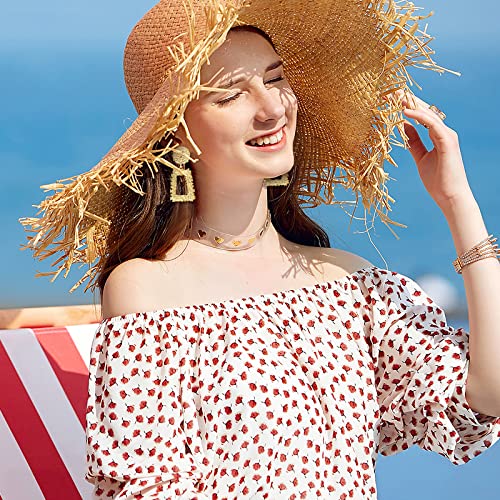 16 Pairs Gold Rectangle Geometric Dangle Earrings Fashion Acrylic Statement Drop Earrings for Women Girls Gift FIFATA COLLECTION - Image 3