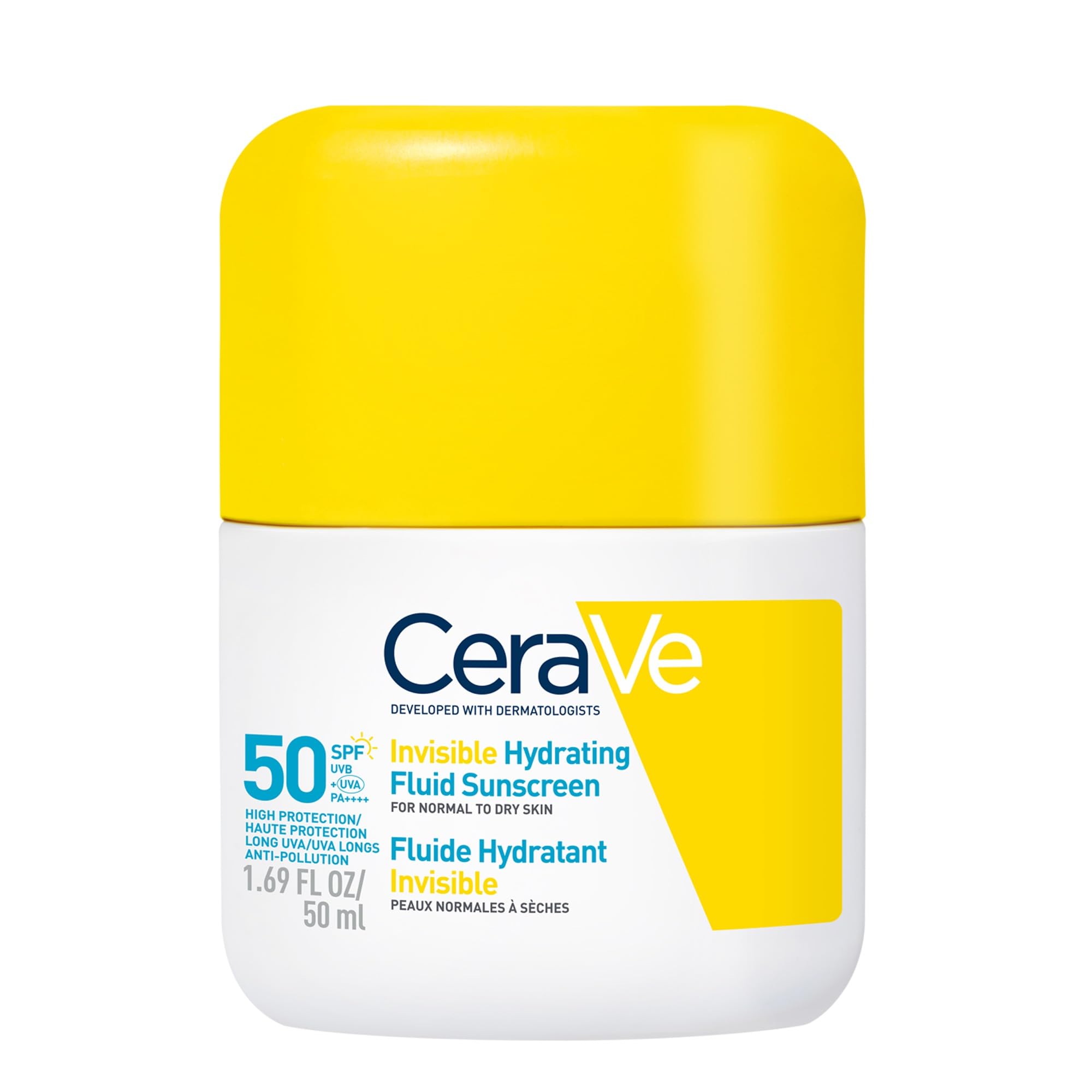 CeraVe, Fluido Protector Invisible Hidratante SPF50, UVB + UVA, 50 ml en oferta en Amazon