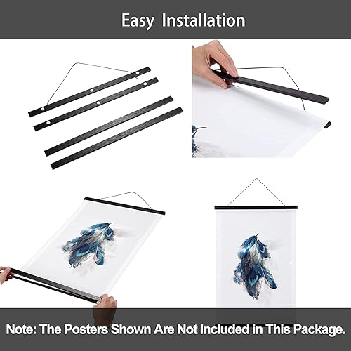 Vista 5 de WITCOLOR - Marco magnético de teca para pósteres, marcos de pósteres, fotos infantiles, mapas, pergaminos, imágenes, obras de arte e impresiones