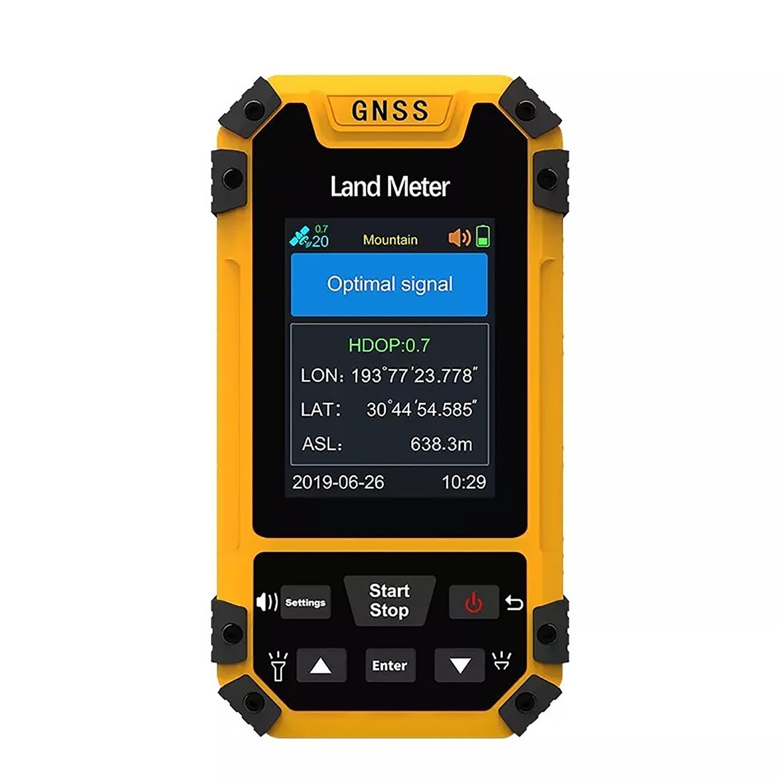 MObyat Appareil De Mesure GPS Portable, Géomètre GPS, Baromètre Intégré, Grand Écran Couleur, Clair Et Facile À Lire, Mesure De Haute Précision, pour La Mesure des Superficies Agricoles