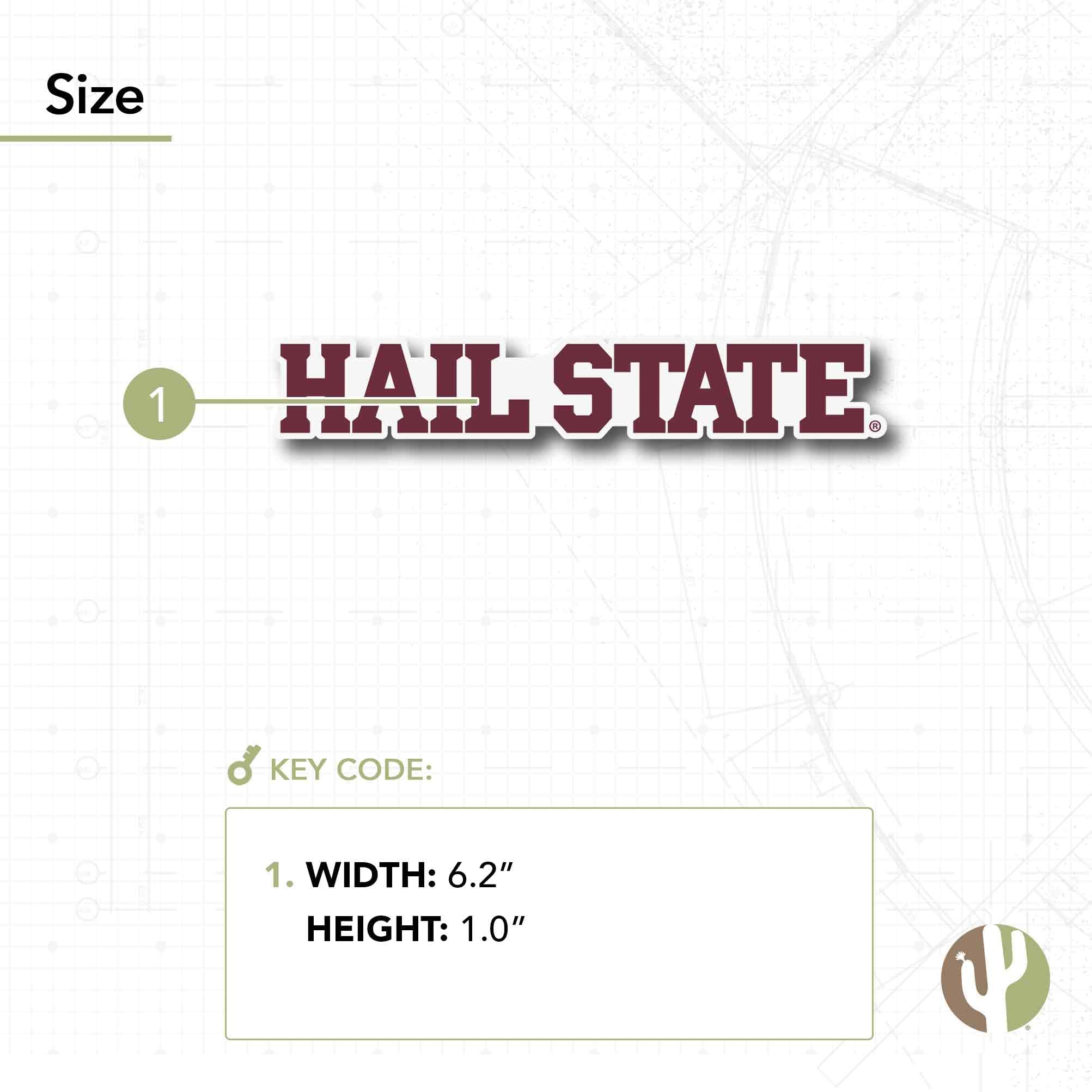 Mississippi State University (MSU) Vinyl Decal Sticker - Officially Licensed 25" College Logo - View #7
