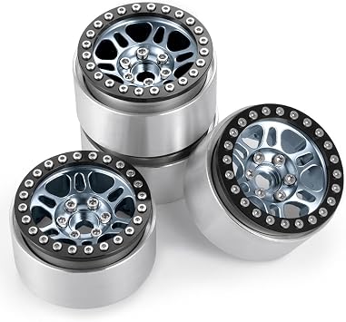 4 pieces 1.9 inch titanium beadlock rims for SCX10 TRX4 1/10