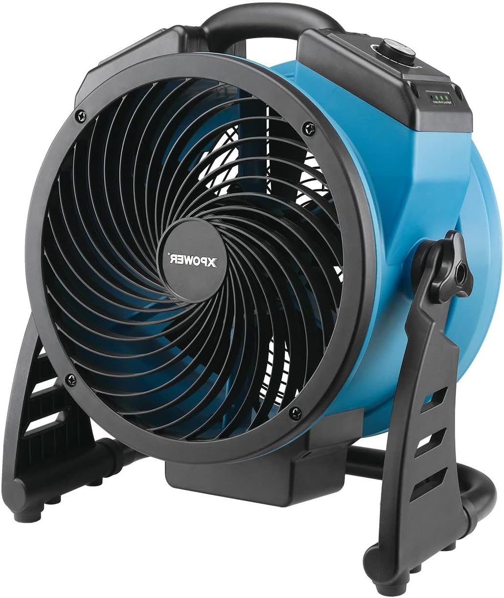 XPower FC-150B Motor de CC sin escobillas Recargable con Cable/inalámbrico de Doble Potencia Circulación de Aire en Toda la habitación
