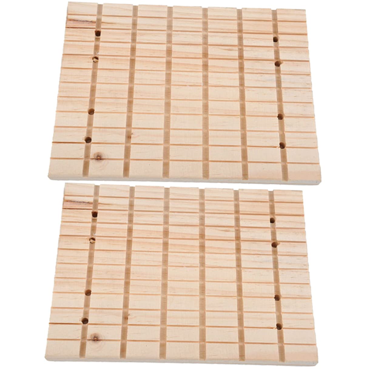 Toyvian 2pezzi Tiragraffi in Legno per Piccoli Animali Domestici Piastra per Levigatura di Conigli Accessorio per Animali Domestici Durevole e Pratico per Gabbie e Recinti