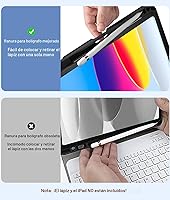 Vista 6 de Hamile Funda para iPad de 11ª y 10ª Generación con Teclado - Funda de Teclado Folio Inalámbrico Desmontable con Retroiluminación de 7