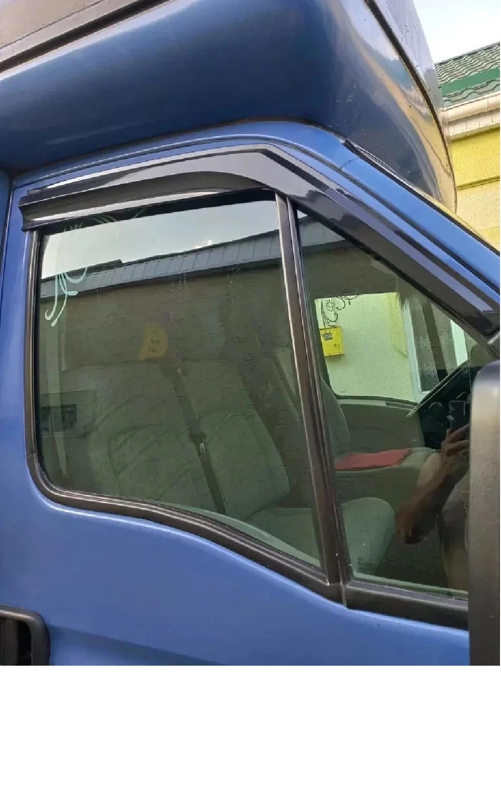 Deflectores de Viento, Deflectores de Lluvia Laterales para Ventanas Compatibles con Renault Master 2000-2009, Color Negro, 2 Unidades
