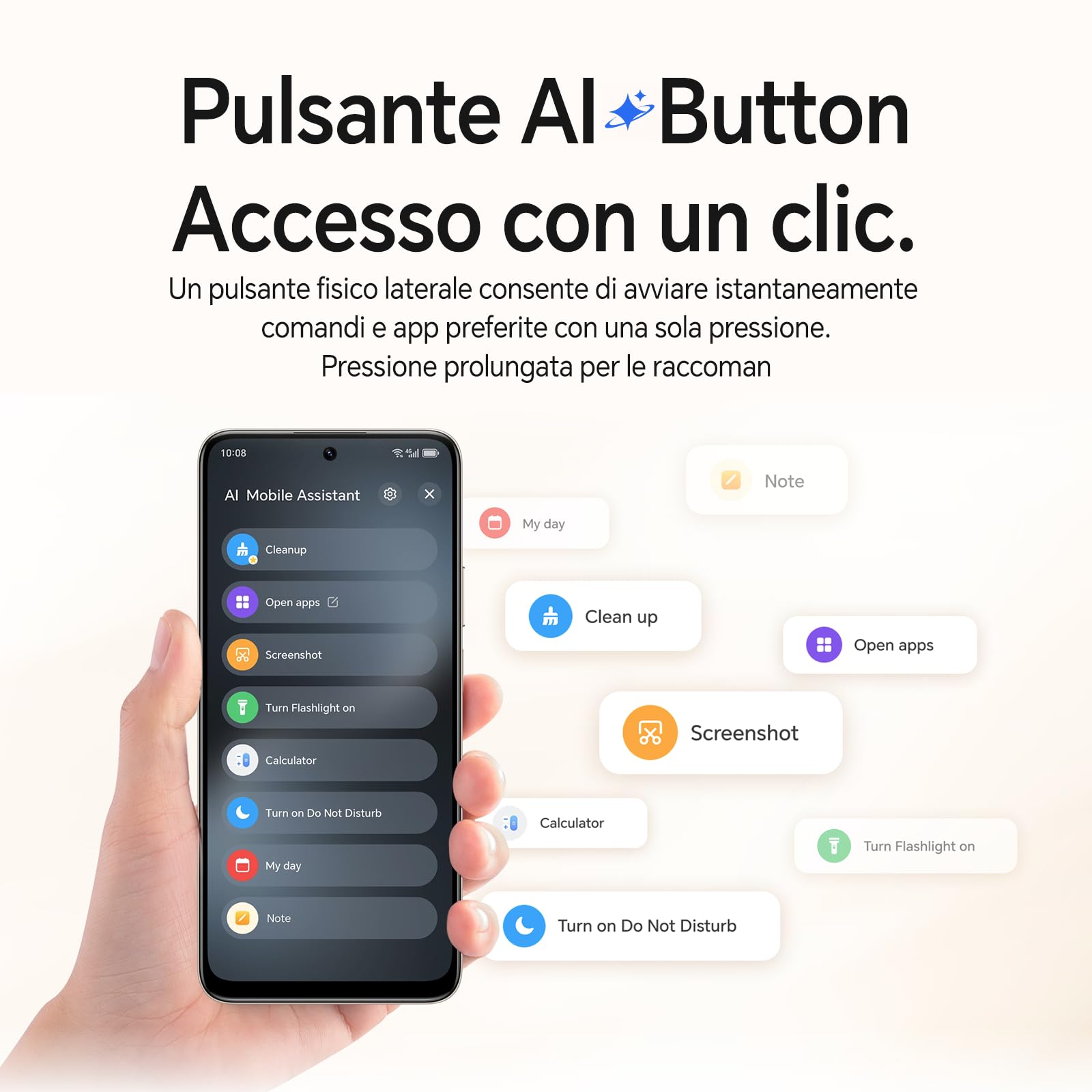 HONOR 400 Smart 4G Smartphone, Display 6,77 pollici 120Hz, 6500mAh, Fotocamera Ultra-Chiara 108MP, Tasto IA Istantaneo, 8GB+256GB, Resistenza Cadute 5 Stelle SGS, Dual SIM, Android 15