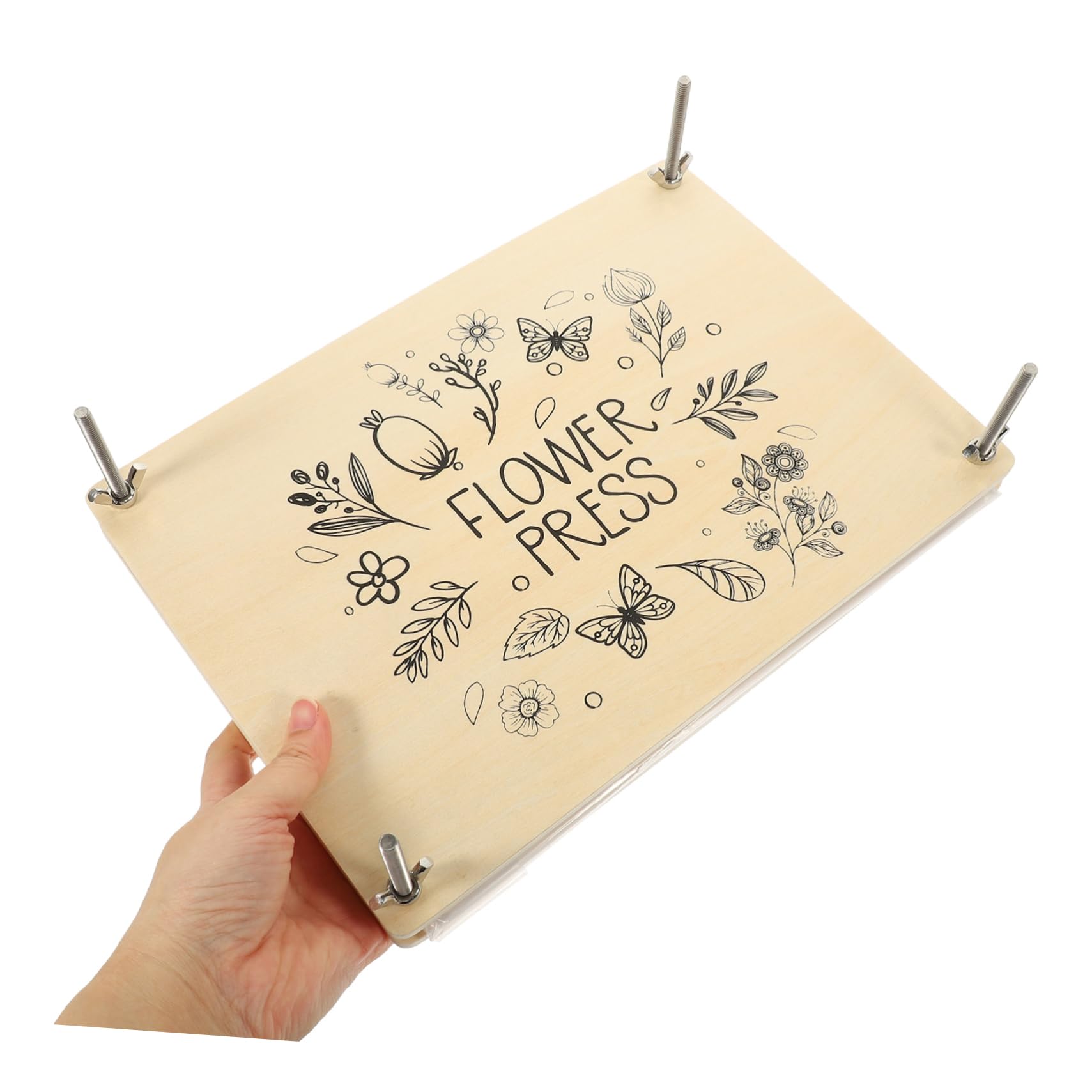 DIYEAH Presse à Fleurs pour Plantes 1 Set en Bois, Kit de Pressage