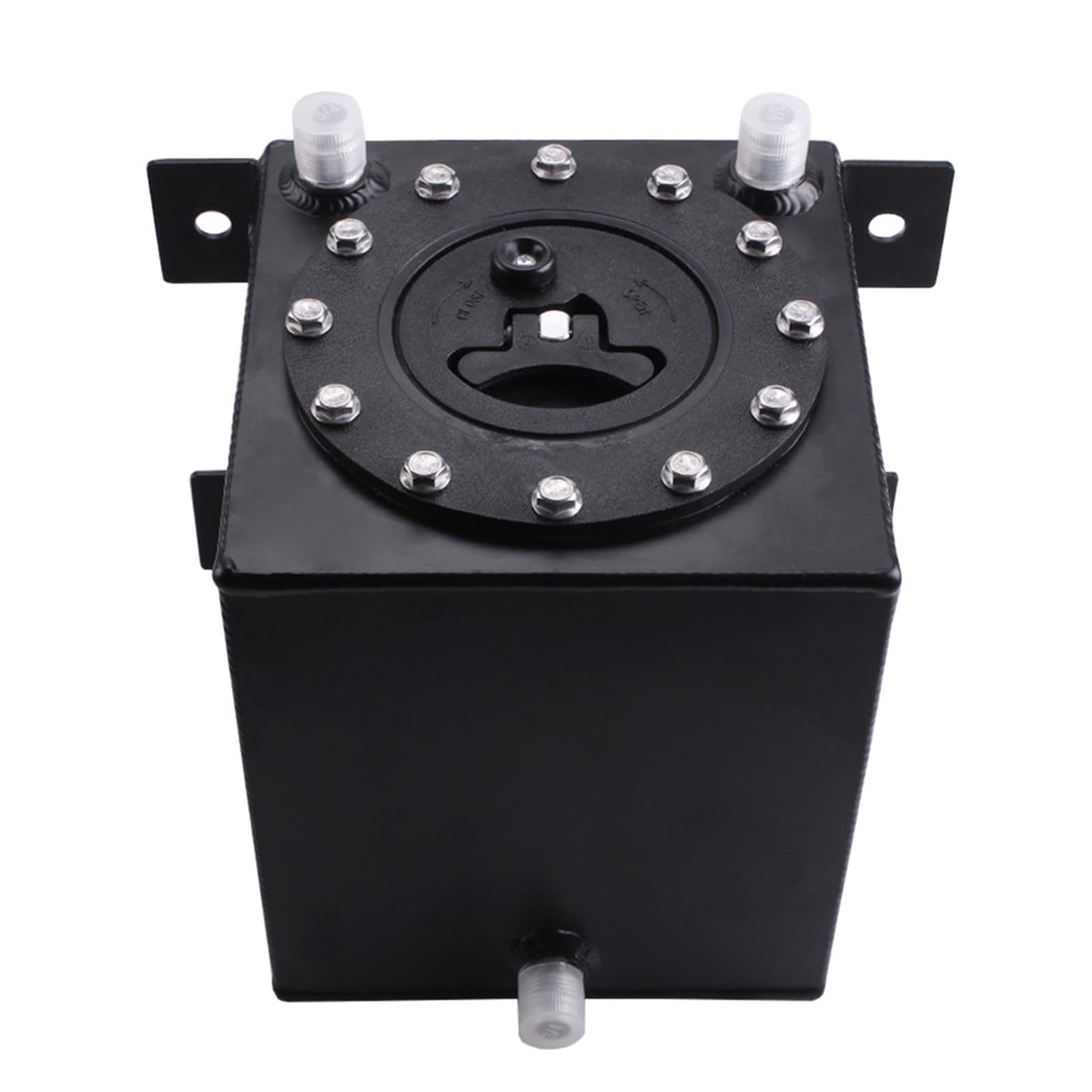 1 galon 4L aluminiowy zbiornik ogniwa paliwowego Race Drift Zbiornik wyrównawczy paliwa bez czujnika poziomu RS-OCC046 Zbiornik Wspomagania Do Samochodu(Black)