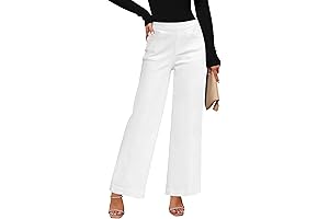 White Jeans for Women - Wide Leg, High-Waisted, Stretch Denim
