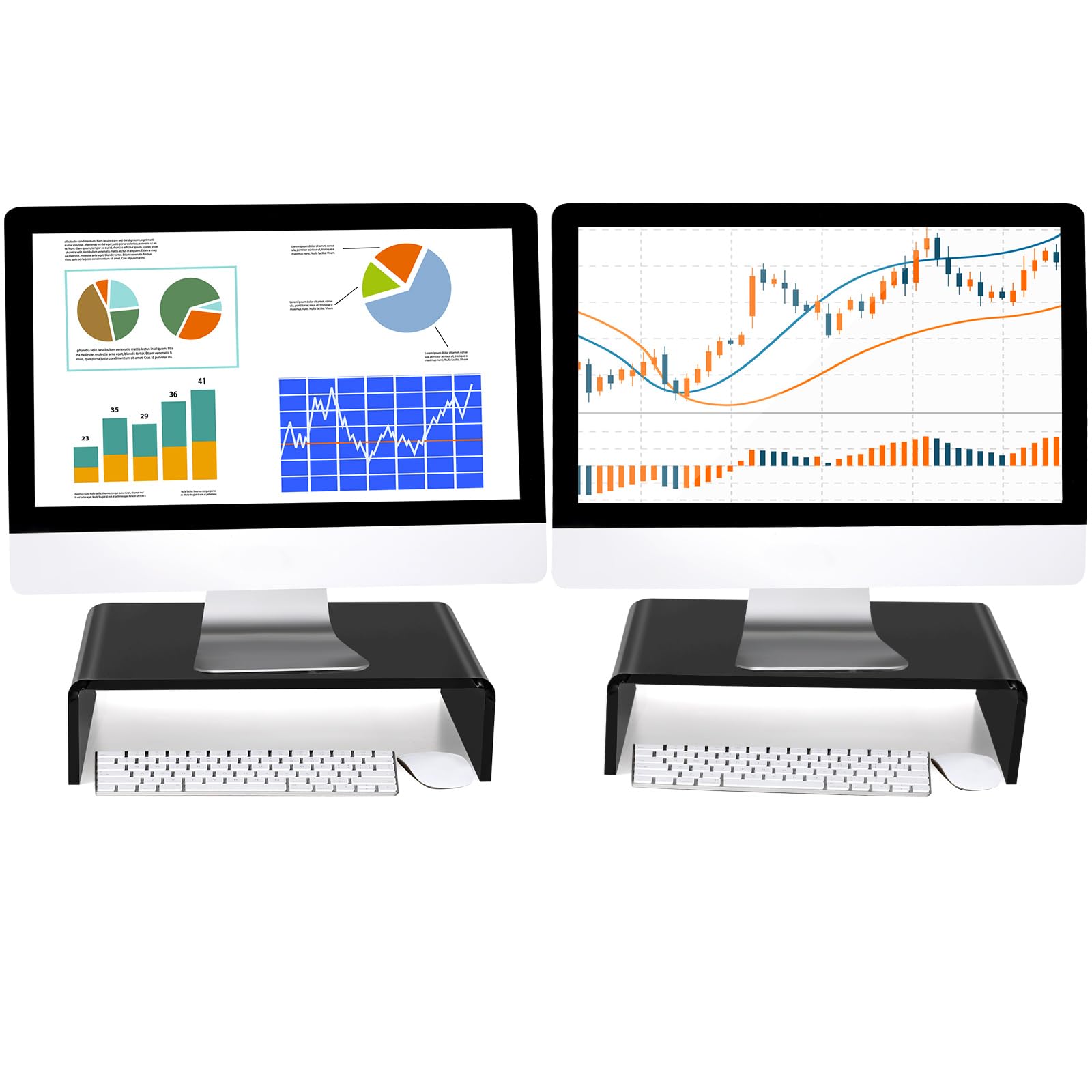 Support de moniteur en acrylique Jetec cadeau pour enseignants