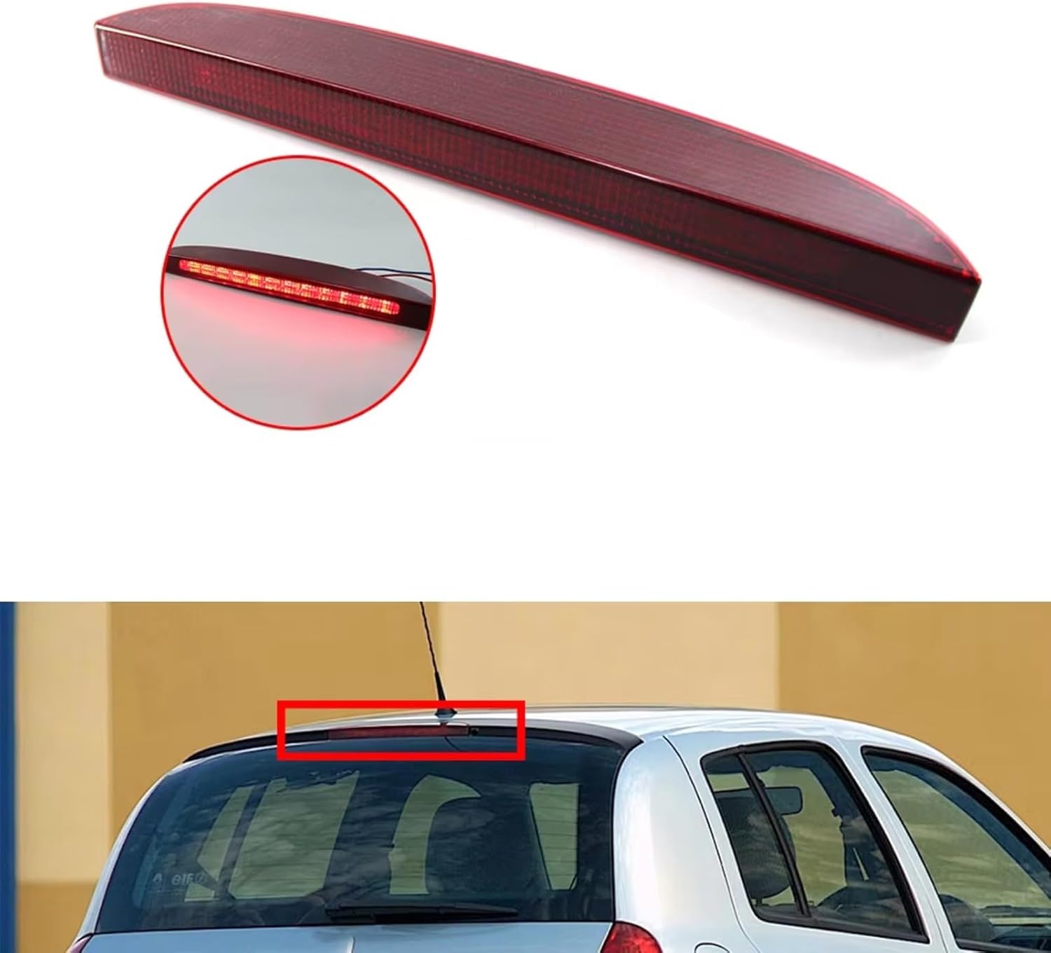 Rear Brake Lights For Clio II 1998 1999 2000 2001 2002 2003 2004 2005 OEM 7700410753 ABS Red Car Third High Level Brake Light