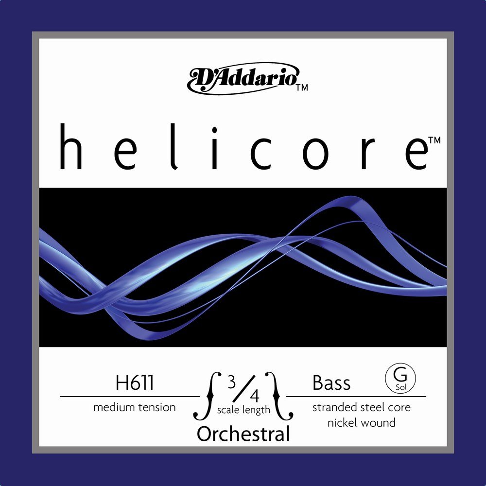 D'Addario Helicore Orch Bass 10Blk G 3/4 M (H6113/4M-B10)