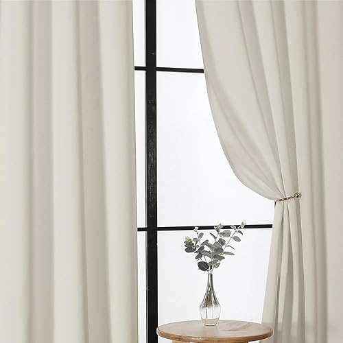 Miniatura 137 de Gwine Cortinas opacas para sala de estar de 63 pulgadas de largo, con aislamiento térmico, cortinas opacas para decoración de dormitorio con Azul