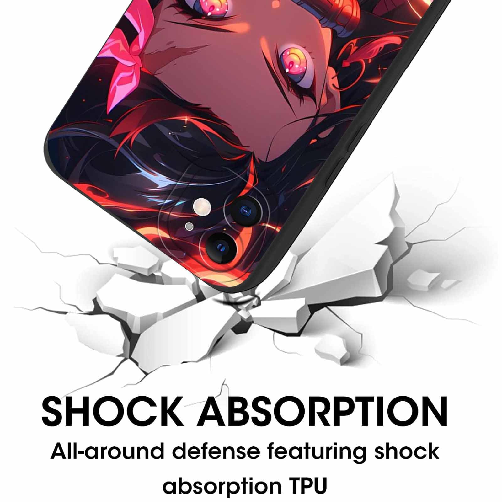 LunarDrift 2 Custodie Anime Per Xiaomi Redmi Note 12 Pro 5G - Design Demon Slayer Nezuko E Tanjiro - Cover TPU Antiurto - 2