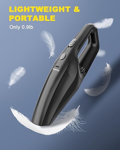 Miniatura 2 de TANYO Aspiradora de mano inalámbrica para automóvil, aspiradora portátil con succión de alta potencia, aspiradora de mano recargable, mini mano para