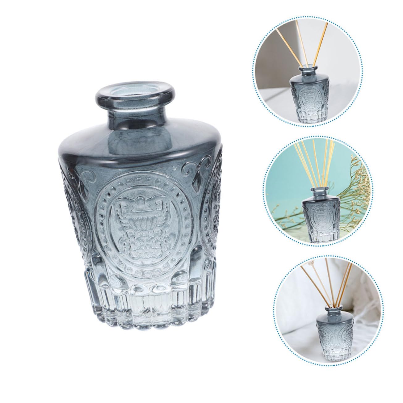MAGICLULU 4 Pezzi Bottiglie Diffusore Profumo in Vetro 130ml, Design Semplice, per Aromaterapia su Tavolo in Ogni Stanza