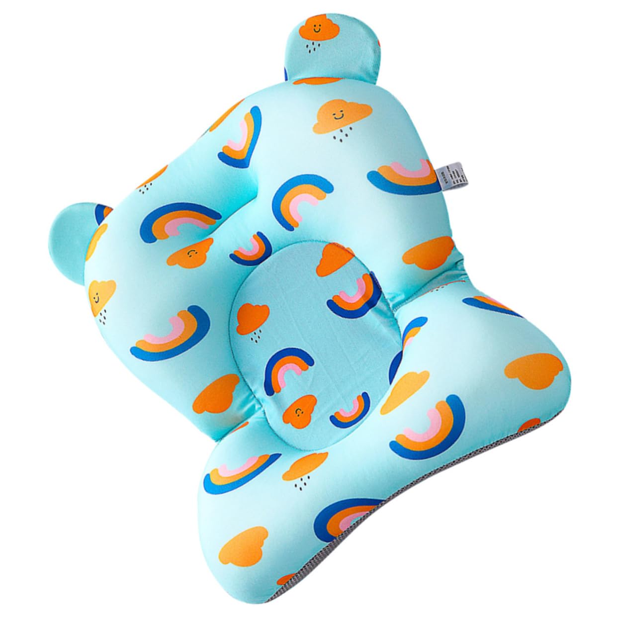 IWOWHERO 1Pc Bath Seat Support Non Slip Bathtub Cushion with Rainbow Design Lightweight Floating Pad for Safe