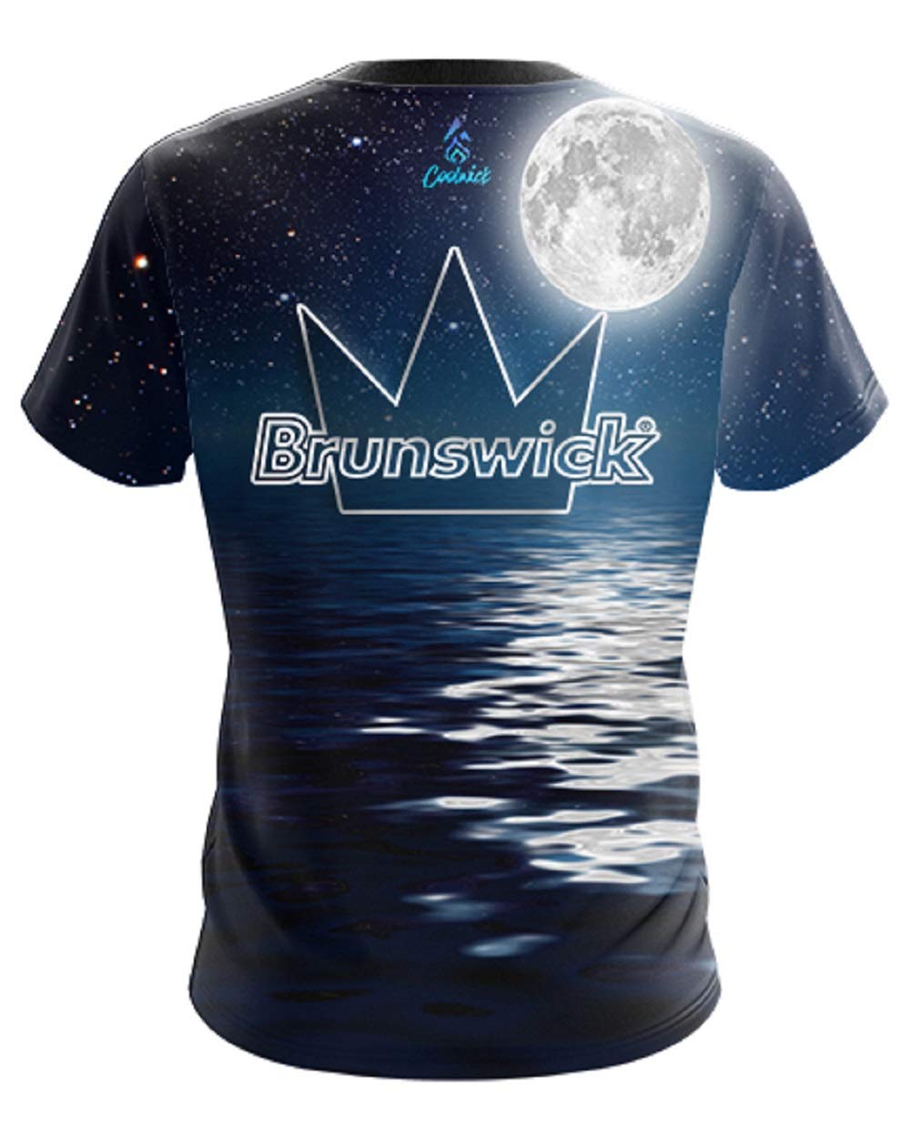 CoolWick Mens Brunswick Dark Seas Bowling Jersey (Medium) Multicolored