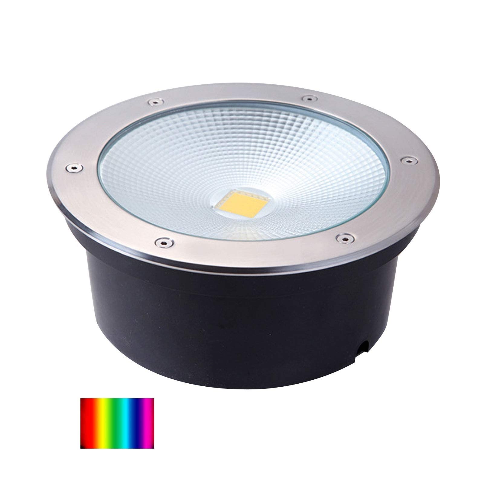 COB reflektor podtynkowy, wodoszczelny, IP65, do podwórza, trawnika, ogrodu, ochrona przed oślepieniem, integracja ze stali nierdzewnej i szkła, do użytku na zewnątrz/basenu/fontanny (20 W