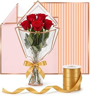 150 Flower Bouquet Bags 17x11 Inch Plastic Floral Wraps Sleeves Florist Supplies for Weddings Birthdays Mother's Day