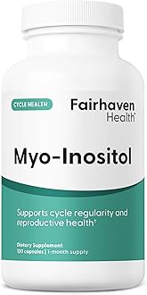 Fairhaven Health Myo-Inositol Supplement for Women and Men | Vitamin B8 2000mg | Vegan Inositol Powder Capsules | Gluten, Dairy and Soy Free | 120 Inositol Capsules
